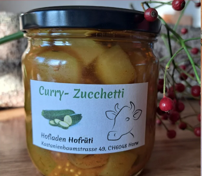 Curry-Zucchetti vom Hofladen Hofrüti in Horw